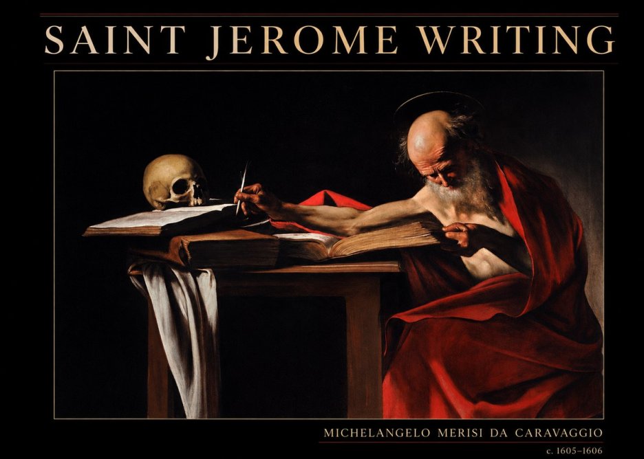 Michelangelo Merisi da Caravaggio Saint Jerome Writing IV No6 - Plakat