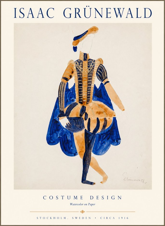 Isaac Grünewald Costume Design XV No1 - Plakat