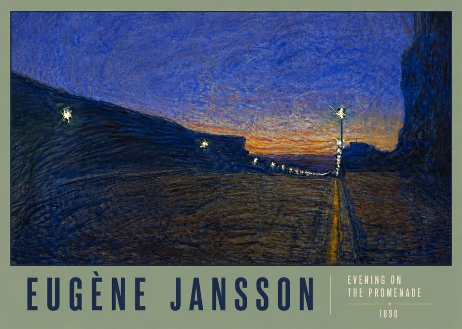 Eugène Jansson Evening on the Promenade No6 - Plakat