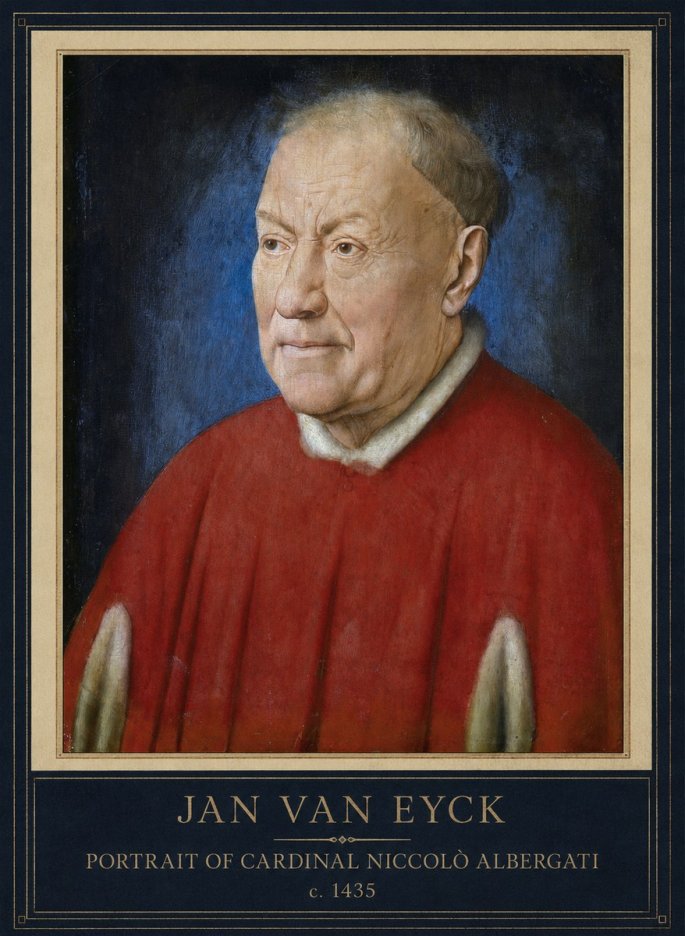 Jan van Eyck Portrait of Cardinal Niccolò Albergati No1 - Plakat