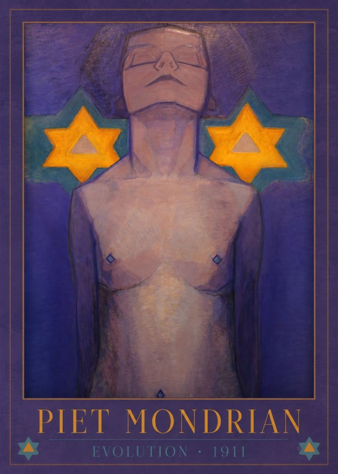 Piet Mondrian Evolution II No1 - Plakat