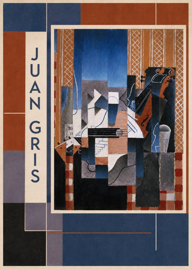 Juan Gris Still Life with Guitar and Violin No2 - Plakat