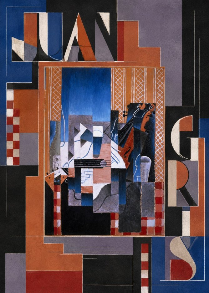 Juan Gris Still Life with Guitar and Violin No5 - Plakat