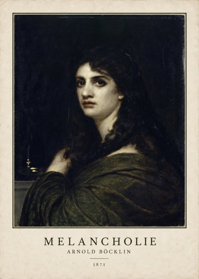 Arnold Böcklin Melancholie No3 - Plakat
