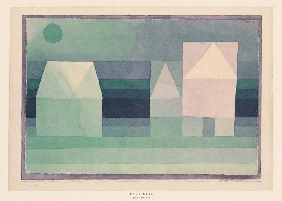 Paul Klee Three Houses No6 - Plakat