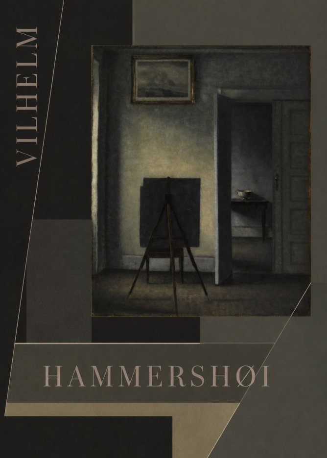 Vilhelm Hammershøi Interior with the Artist's Easel III No5 - Plakat