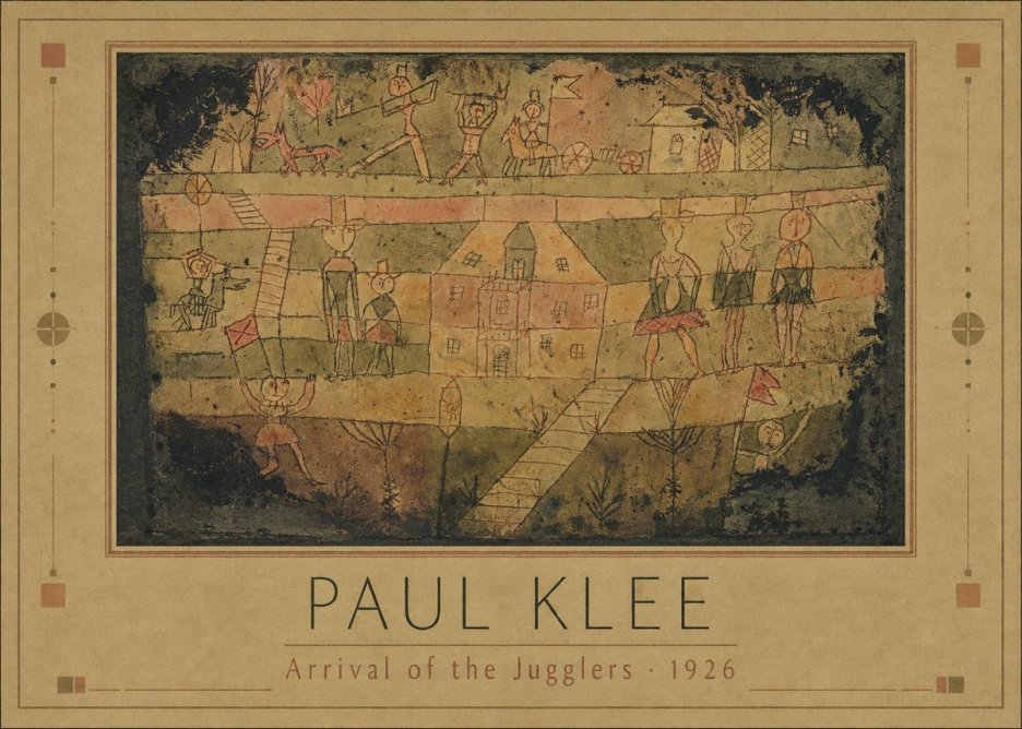 Paul Klee Arrival of the Jugglers No1 - Plakat