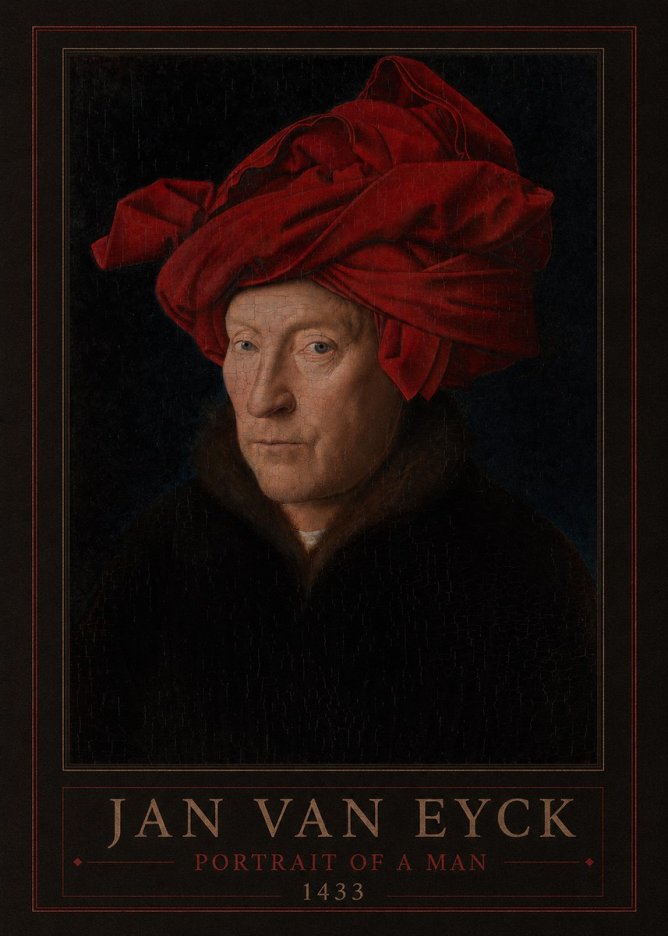 Jan van Eyck Portrait of a Man IV No1 - Plakat