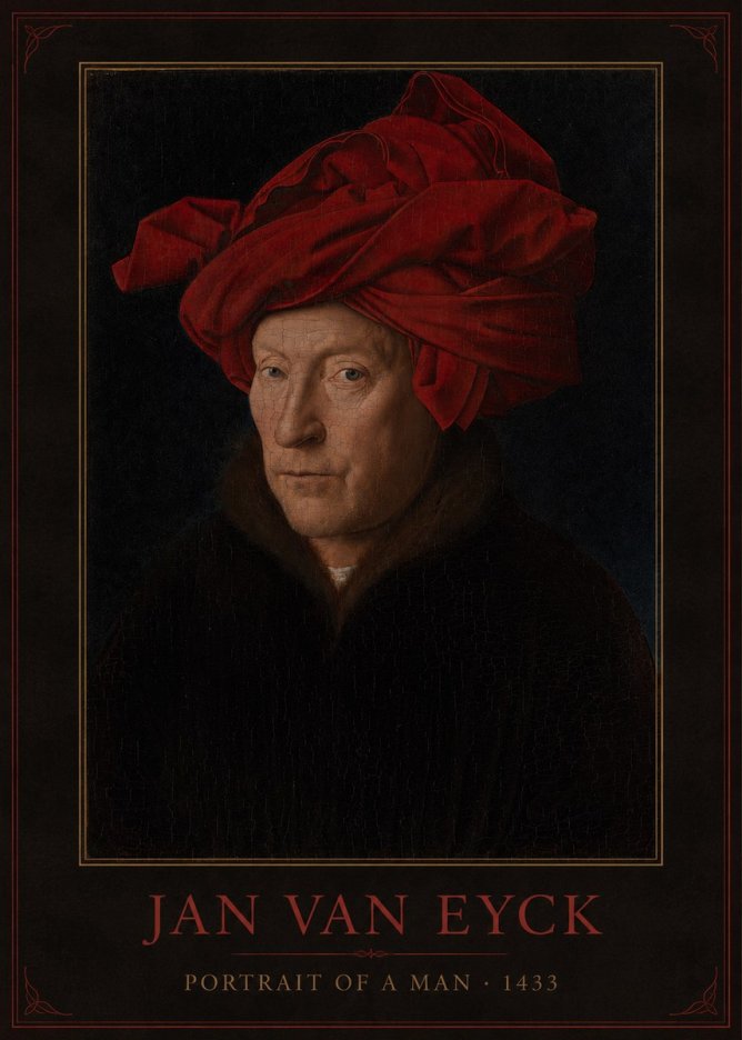 Jan van Eyck Portrait of a Man IV No3 - Plakat