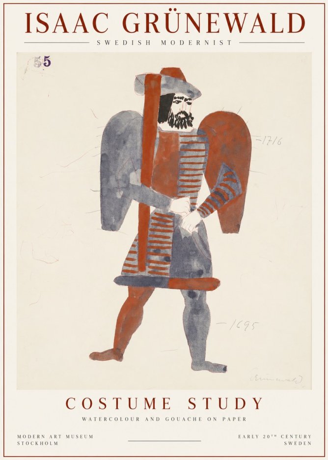 Isaac Grünewald Costume Study VII No1 - Plakat