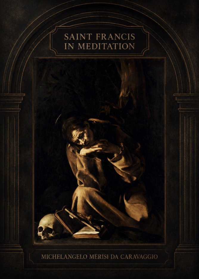 Michelangelo Merisi da Caravaggio Saint Francis in Meditation II No3 - Plakat