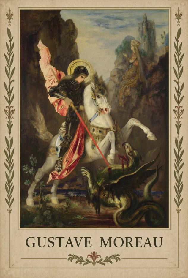 Gustave Moreau Saint George and the Dragon No2 - Plakat