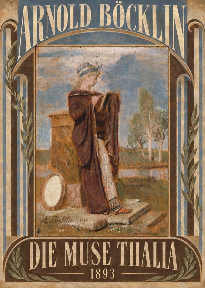 Arnold Böcklin Die Muse Thalia I No5 - Plakat