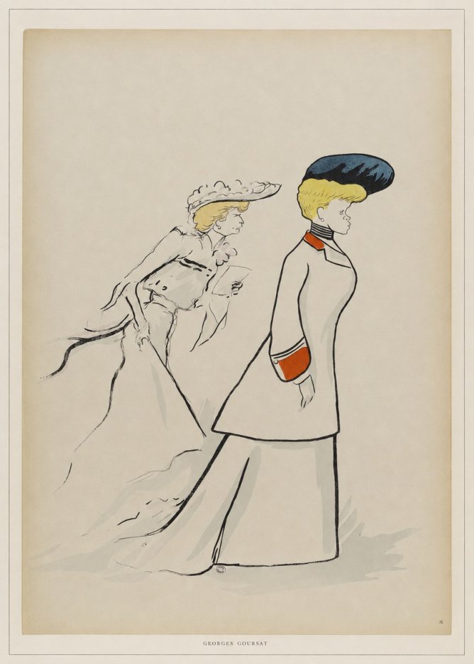 Georges Goursat Elegant Promenade No6 - Plakat