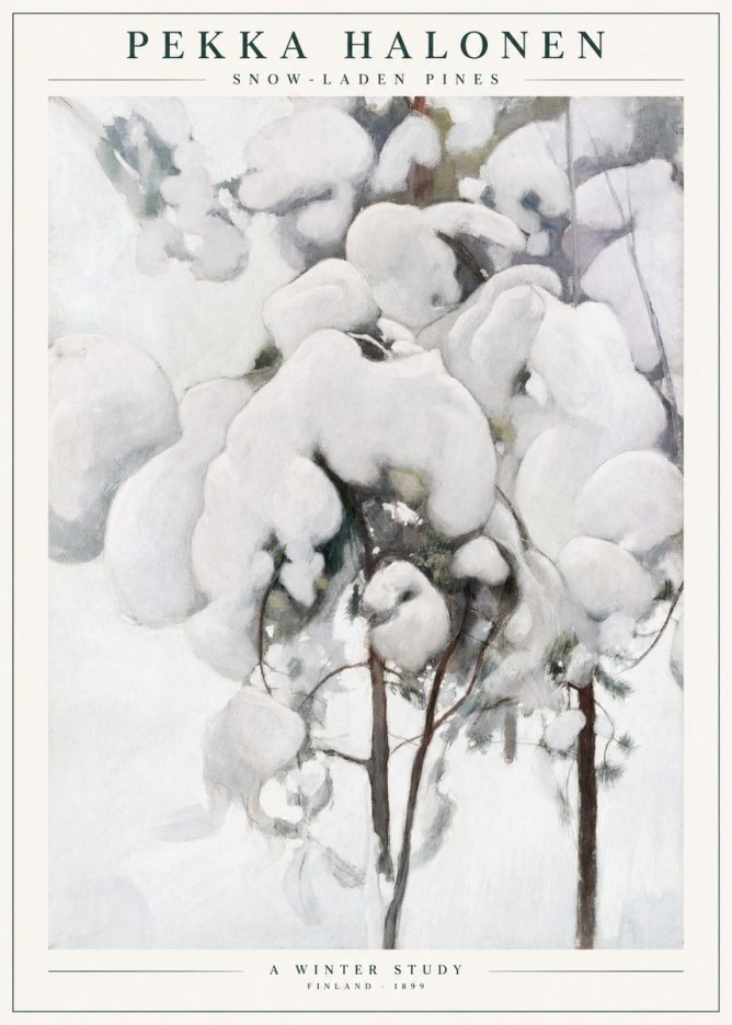 Pekka Halonen Snow-laden Pines No1 - Plakat