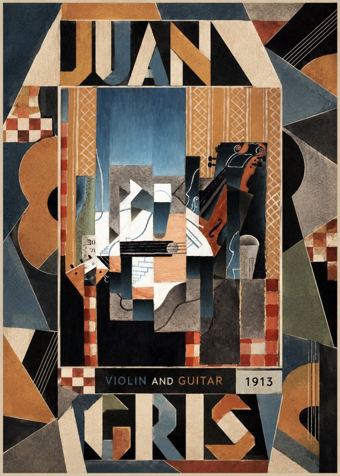 Juan Gris Violin and Guitar I No5 - Plakat