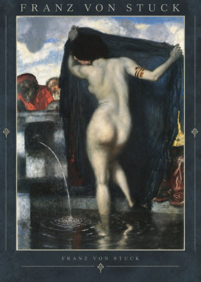 Franz von Stuck Susanna and the Elders No5 - Plakat