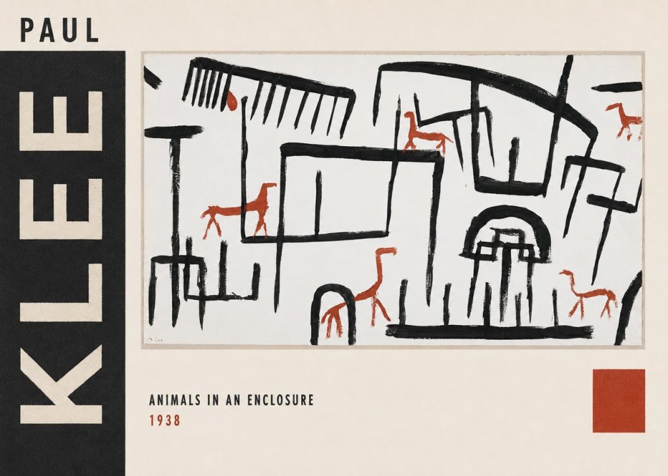 Paul Klee Animals in an Enclosure No3 - Plakat