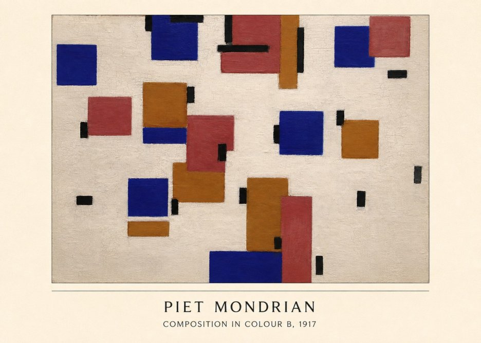 Piet Mondrian Composition in Colour B No4 - Plakat