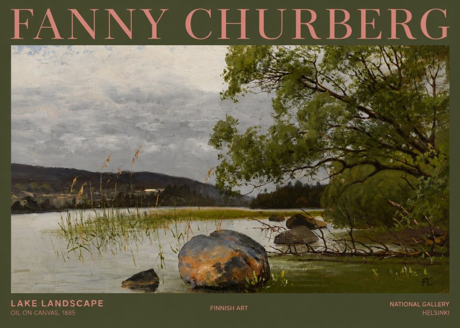 Fanny Churberg Lake Landscape No2 - Plakat