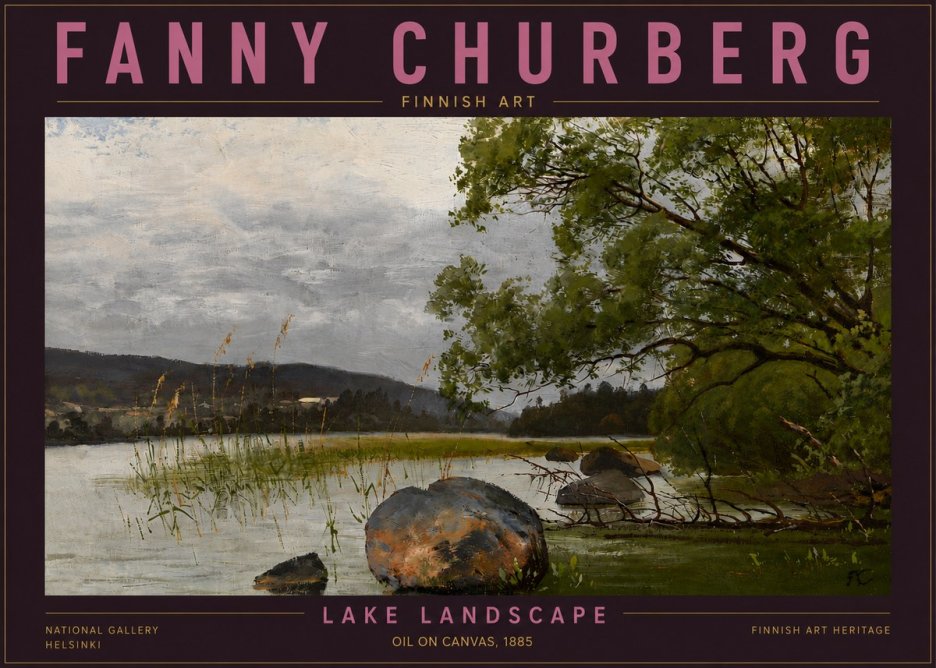 Fanny Churberg Lake Landscape No5 - Plakat