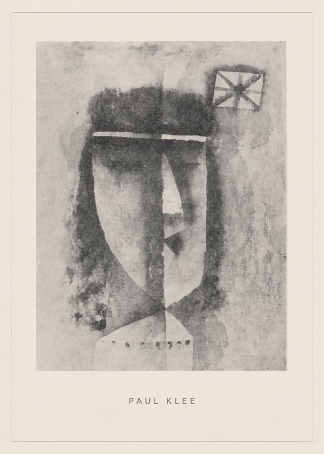 Paul Klee Head of a Man No5 - Plakat