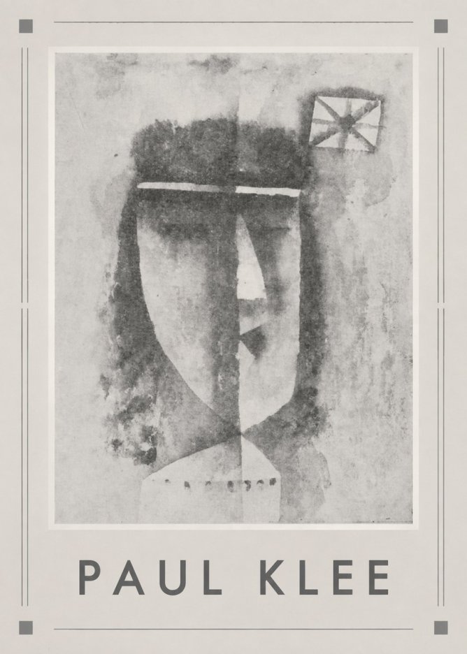 Paul Klee Head of a Man No6 - Plakat