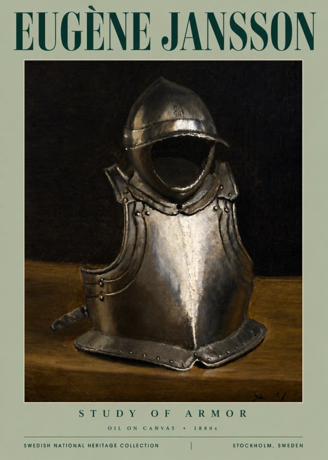 Eugène Jansson Study of Armor No4 - Plakat