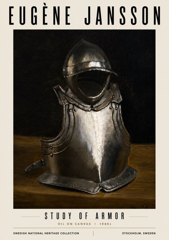 Eugène Jansson Study of Armor No5 - Plakat