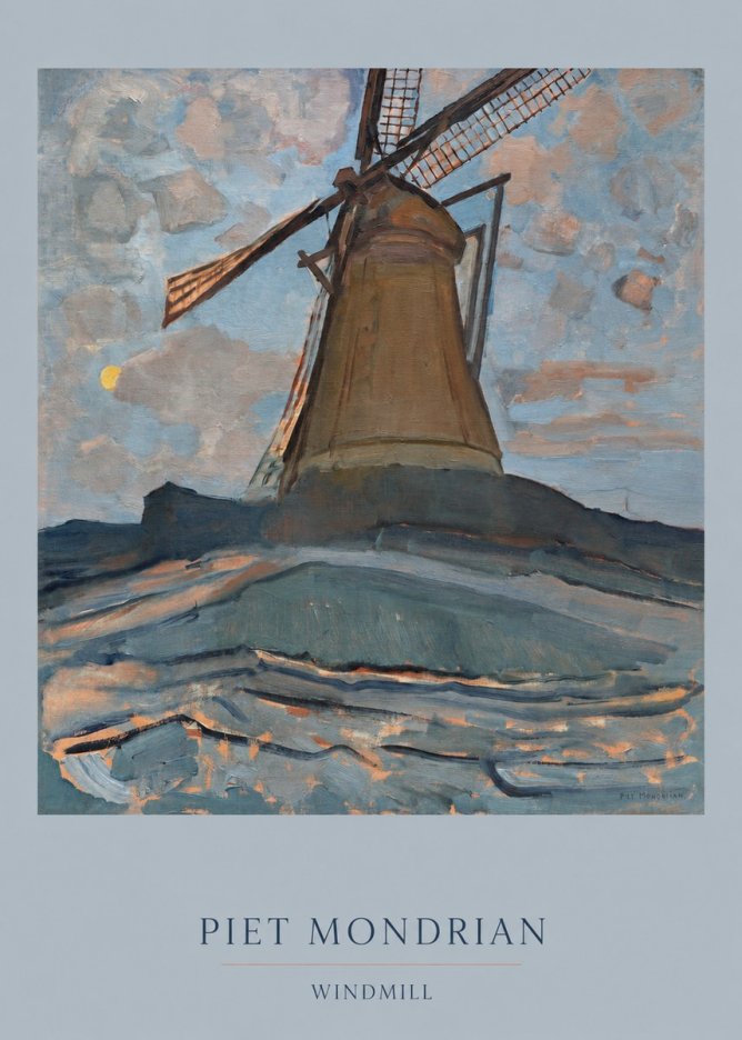 Piet Mondrian Windmill No6 - Plakat