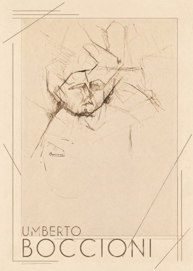 Umberto Boccioni Head Study No1 - Plakat