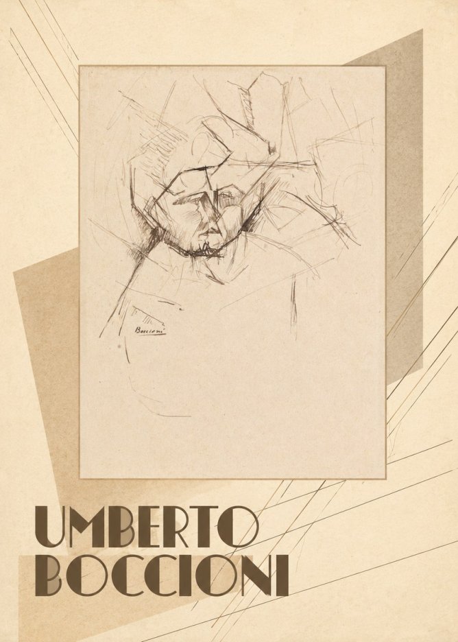 Umberto Boccioni Head Study No3 - Plakat