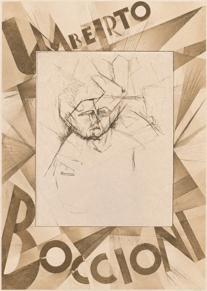 Umberto Boccioni Head Study No5 - Plakat