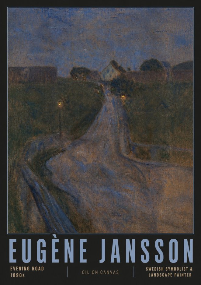 Eugène Jansson Evening Road No5 - Plakat