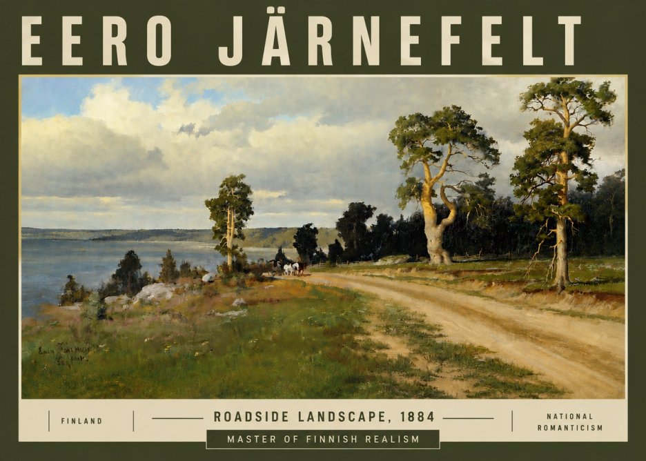 Eero Järnefelt Roadside Landscape, 1884 No5 - Plakat