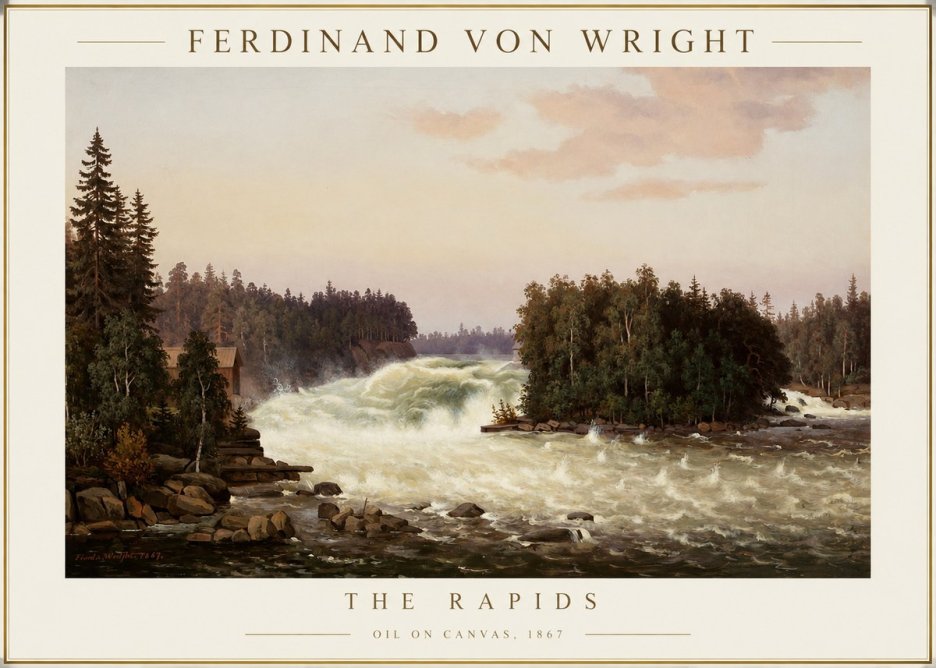 Ferdinand von Wright The Rapids No1 - Plakat