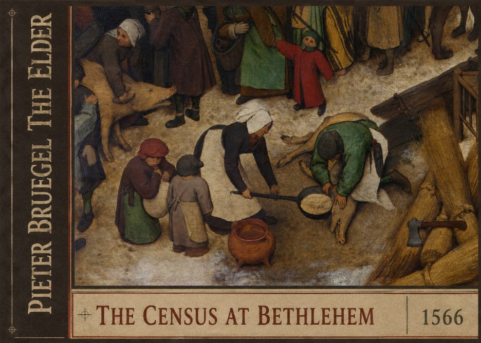 Pieter Bruegel The Census at Bethlehem VI No2 - Plakat