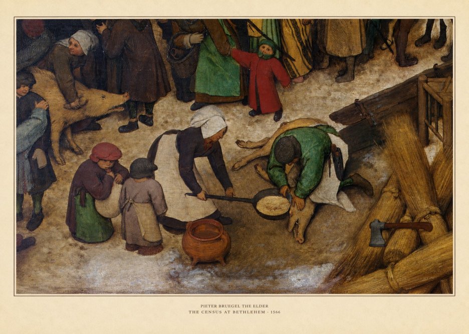 Pieter Bruegel The Census at Bethlehem VI No5 - Plakat