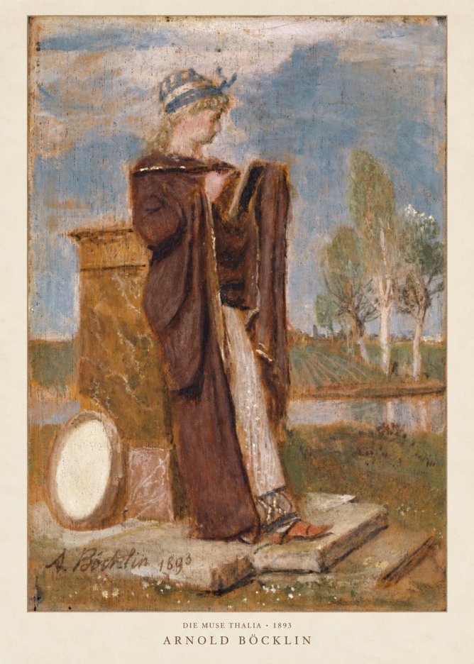 Arnold Böcklin Die Muse Thalia II No2 - Plakat