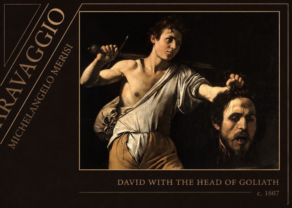 Michelangelo Merisi da Caravaggio David with the Head of Goliath V No5 - Plakat