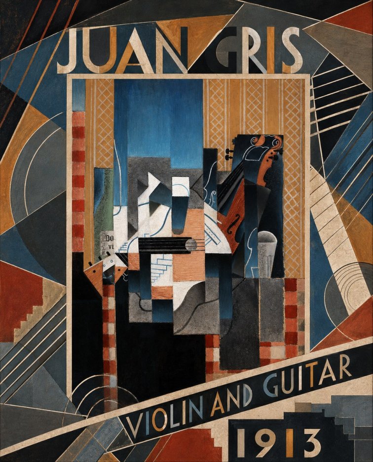 Juan Gris Violin and Guitar II No3 - Plakat