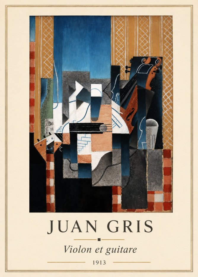 Juan Gris Violin and Guitar II No5 - Plakat