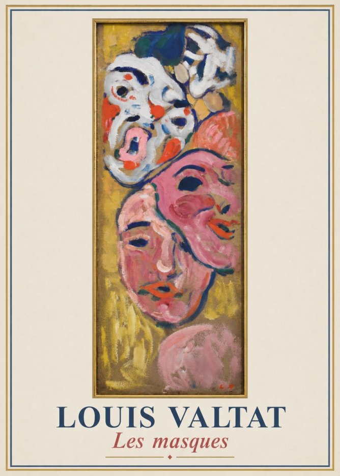 Louis Valtat Les Masques No1 - Plakat