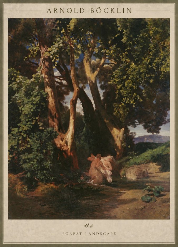Arnold Böcklin Forest Landscape No5 - Plakat