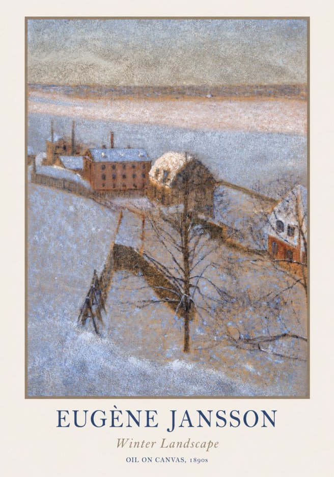 Eugène Jansson Winter Landscape No1 - Plakat