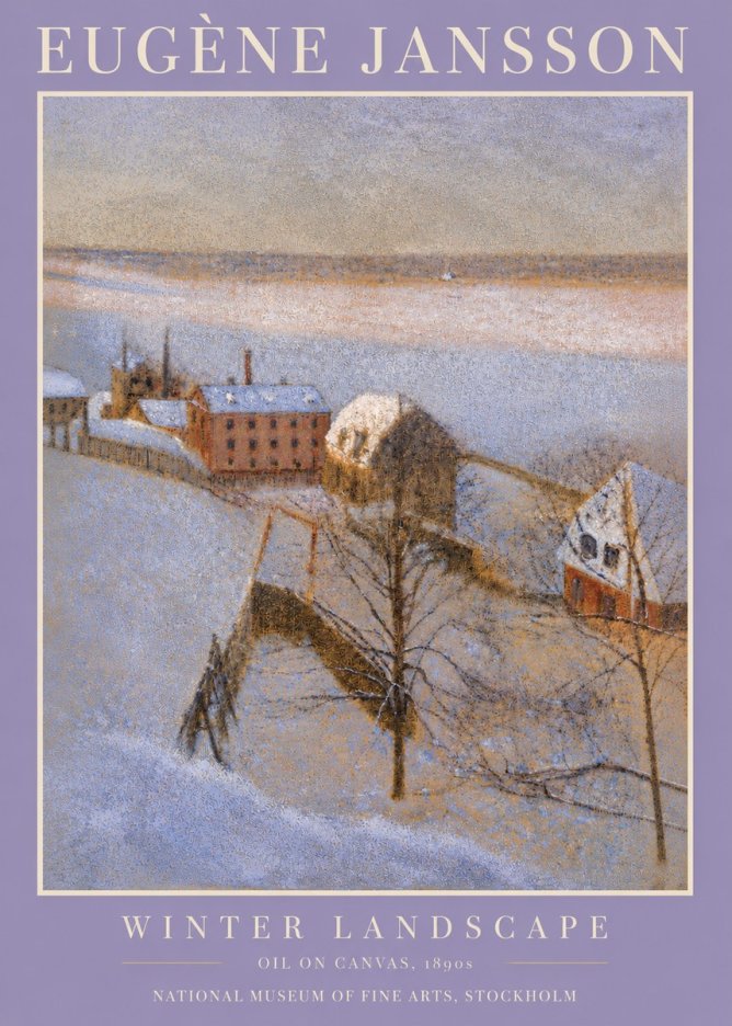 Eugène Jansson Winter Landscape No3 - Plakat