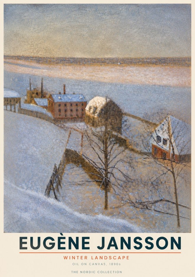 Eugène Jansson Winter Landscape No4 - Plakat