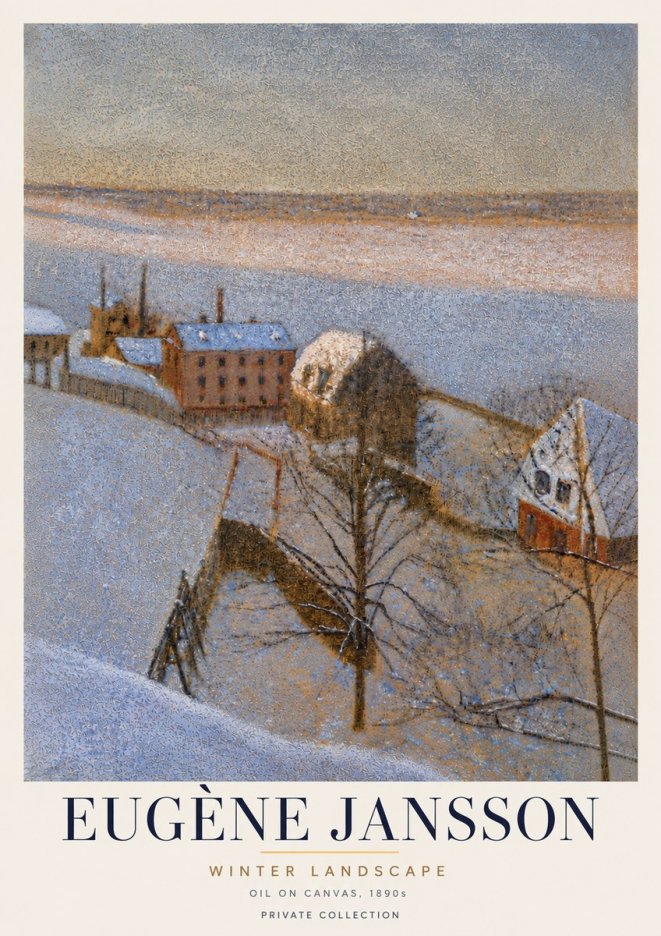Eugène Jansson Winter Landscape No6 - Plakat