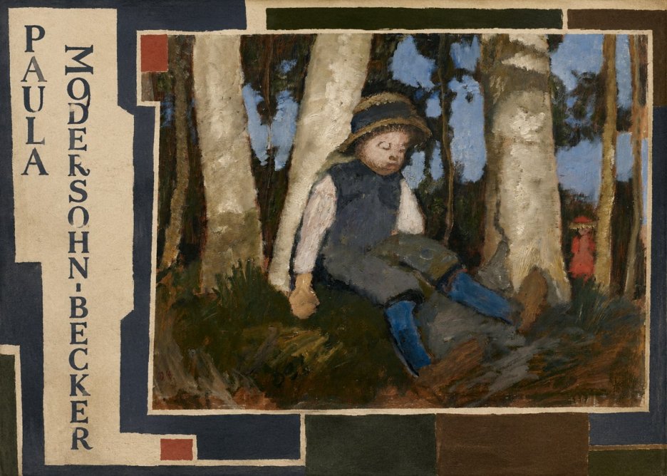 Paula Modersohn-Becker Sleeping Child in a Birch Grove No2 - Plakat