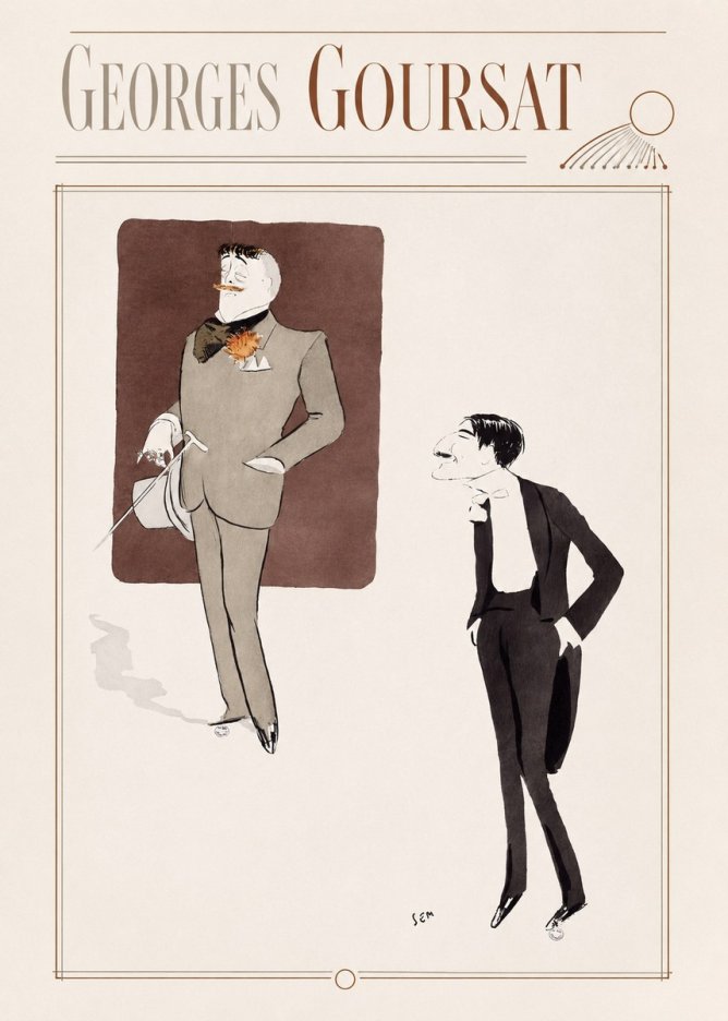 Georges Goursat High Society Caricature No6 - Plakat